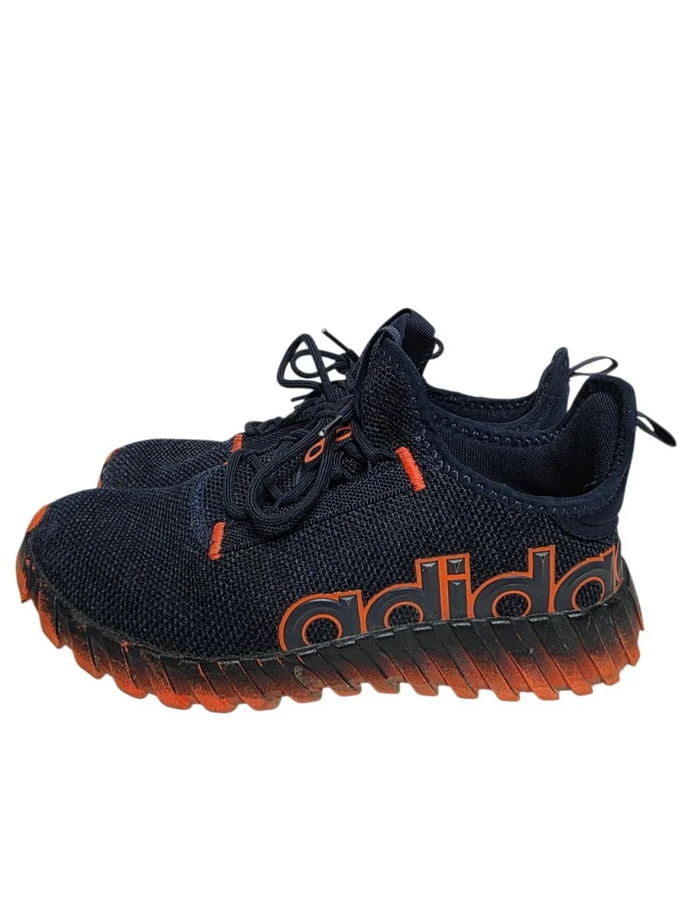 Adidas FortaRun Unisex Kids Athletic Sneakers Black/Orange US 7